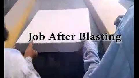 Concrete Blocks Shot Blasting Machine Working Video