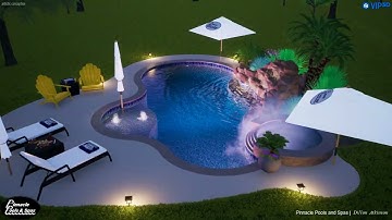 Scott and Rebecca Free form rock waterfall Pool/Spa