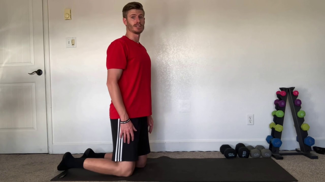 Kneeling Quadriceps Stretch YouTube