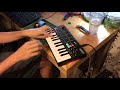 Looping the AKAI MPK MINI PLAY (boss rc-30 looper pedal)