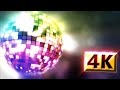 【フリー素材 / 4K】　光るミラーボール混色版・クラブ・ダンスホール・ディスコ　CGアニメーション　2160p 60fps After Effects AE アフターエフェクト 結婚 余興