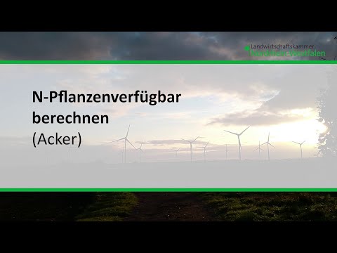 N-Pflanzenverfügbar berechnen (Acker)