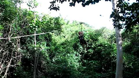 Kara and Samuel Ziplining in Kauai
