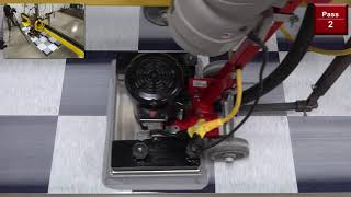 VCT (Vinyl Floor) Dry Stripping | Square Scrub Pivot Orbital Floor Machine