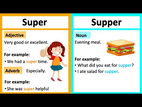 SUPER vs SUPPER 🤔| What&rsquo;s the difference? | Learn with examples