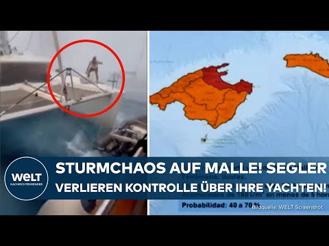 MALLORCA: Heftiges Unwetter wirbelt Yachten gegen die Ksten! Viele Flge gestrichen