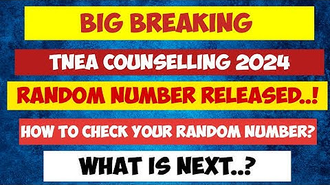 🔴 Live|TNEA 2024|Random Number Released|Hwo to check your Random Number?|What is Next?|Vincent Maths