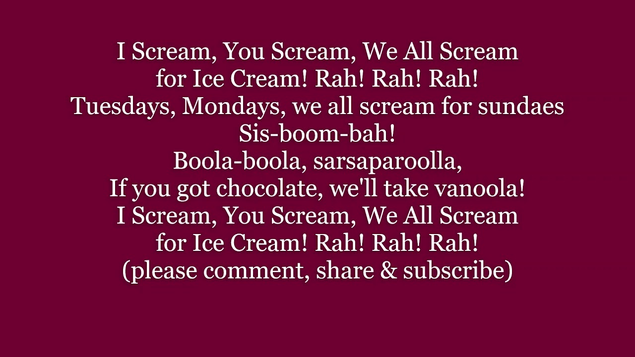 Ice Cream You Scream