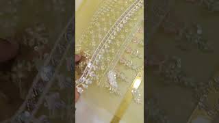 #bareeze net 3ps complete suit with hand made pules work#newsuitdesignforkarwachauth #gotapattisuit