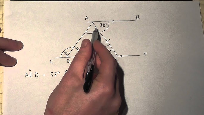 Angles in Parallel Line and Triangle - YouTube
