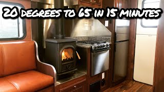 Wood burning stove in a sheep camp