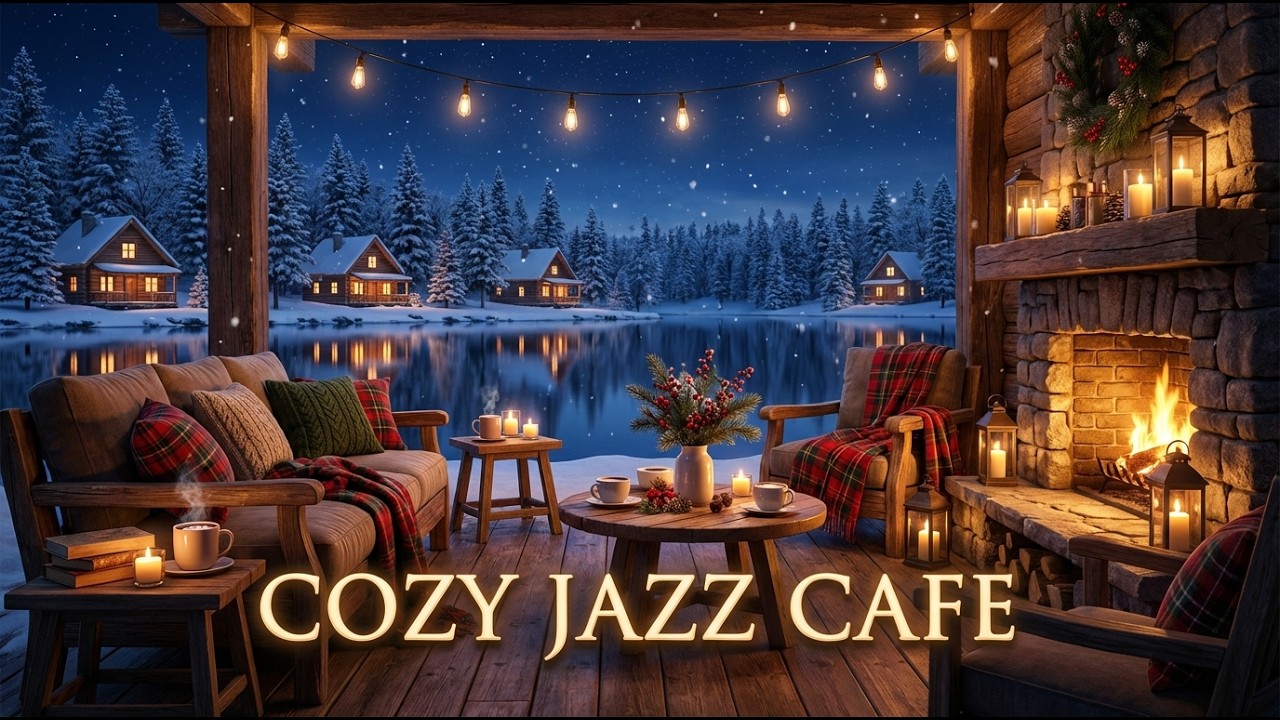 Cozy Winter Coffee Shop Ambience 🎷 Smooth Jazz Music for Study, Work ...