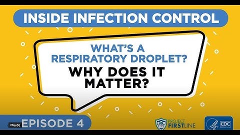 WATCH NOW: From the CDC - What’s a Respiratory Droplet? Why Does It Matter?