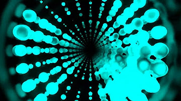 Cyan Abstract Organic Spheres Tunnel Background VJ Loops