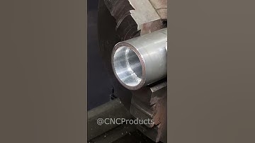 Expanding the inner dimension of the bushing to restore the inner surface. #lathe #process #cnclathe