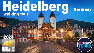 Heidelberg, Germany   walking tour (4k UHD 60 fps) ☀ | ▶70min |