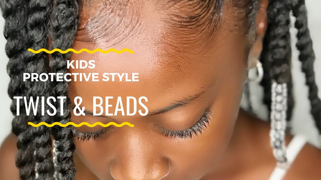 Twist & Beads Protective Style | Kids Natural Hairstyles | IAMAWOG