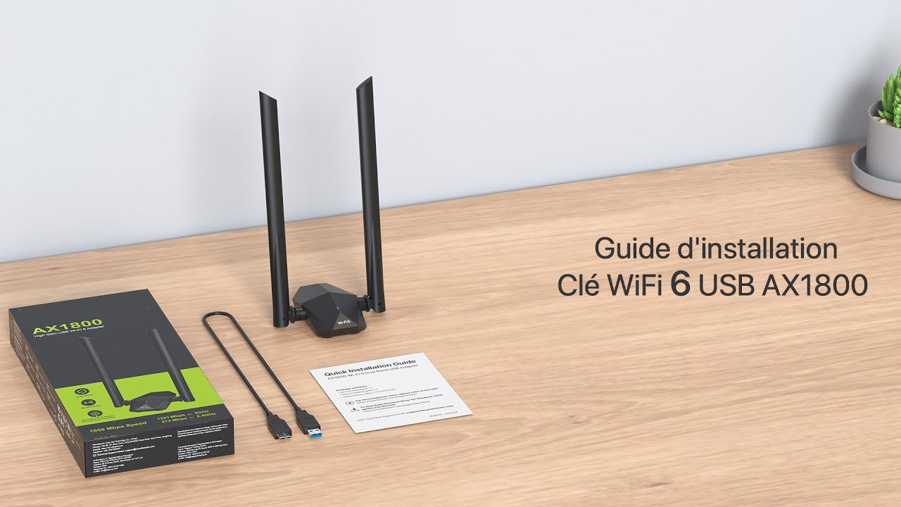 Guide d'installation Clé WiFi 6 USB longue portée AX1800 