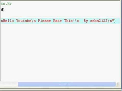 Programing : C - Very Simple "Hello World"