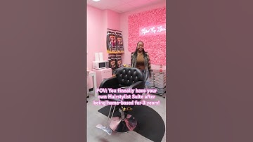 Pink Salon Suite Tour 😍💖🌸 #salonsuite #hairstyle #hairsalon #knotlessbraids #bohobraids