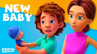 The New Baby  | @TheFixiesOfficial | Animation for Kids | #Baby