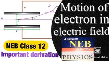 Motion Of Electron in Electric Field is Parabolic || Modern physics class 12 || unit-Electron part 2