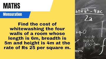 Find the cost of whitewashing the four walls of a room whose length is 6m...