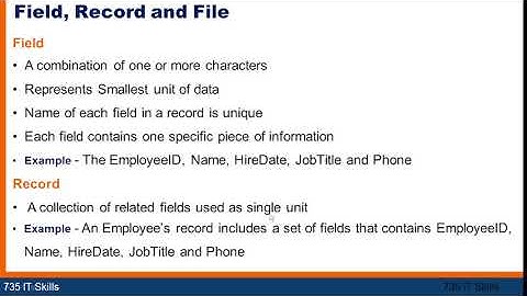 What is Field, Record and file | Difference between Field, Record and file best explanation in Urdu