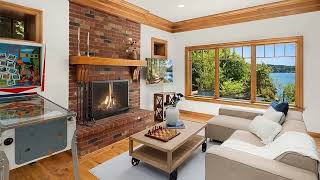 $9.59M Mercer Island Estate: 69 Ft Shoreline   Mt Rainier