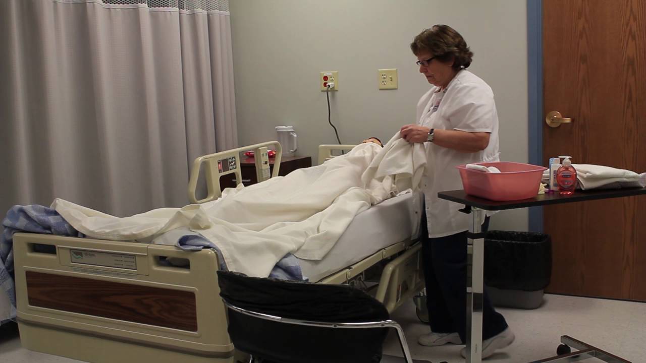 Giving a complete bed bath