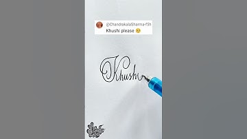 stylish name | Khushi | Calligraphy signature