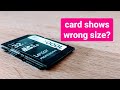 memory card wrong size