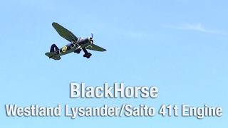 Westland Lysander 100" with Saito 41t 4 stroke engine. @blackhorsemodel1