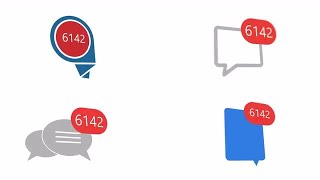 Speech Bubbles With Reaction Counter Stock Motion Graphics