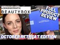 OCTOBER LOOK FANTASTIC BEAUTY BOX | Full Product review | Retreat Edition | Beauty Subscription Box