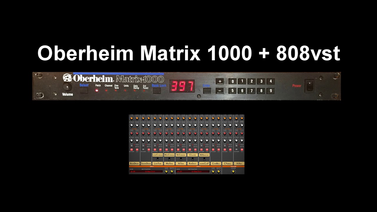 Oberheim Matrix 1000 and 808 vst track - YouTube