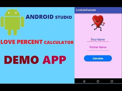 Android Studio: Love Percentage Calculator App Demo