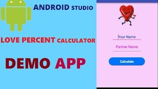 Android Studio: Love Percentage Calculator App Demo screenshot 1