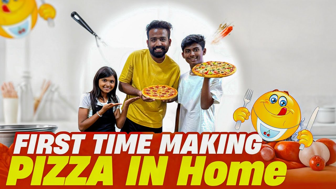ಹೊಸ oven ಅಲ್ಲಿ First time pizza 🍕😍😂