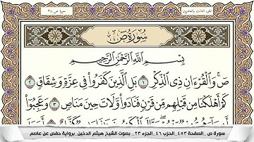 سورة ص مكتوبة كاملة - القارئ هيثم الدخين