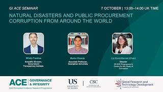 Natural disasters and public procurement corruption from around the world