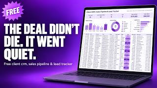 Client CRM, Sales Pipeline & Lead Tracker — Full Walkthrough Tutorial (Excel & Google Sheets)