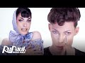 Gigi goodes blue satin look  makeup tutorial  rupauls drag race s12