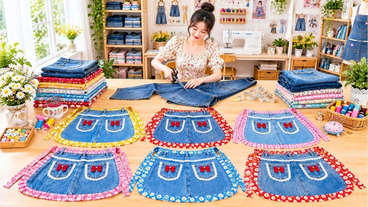 Don't Throw Away Your Old Jeans! Turn Them Into a Beautiful Apron