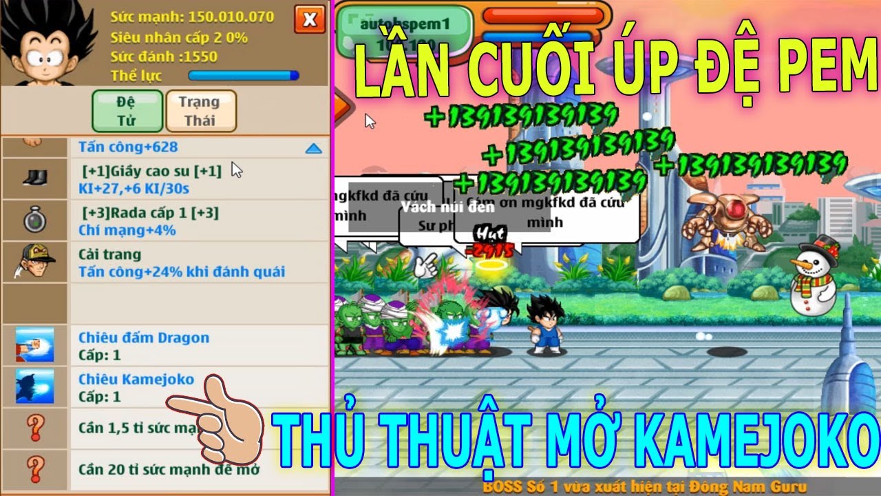 [NRO] Clip Cuối Cùng Về Úp Đệ Tử Pem Và Thủ Thuật Mở Skill2 Kamejoko Đệ Tử