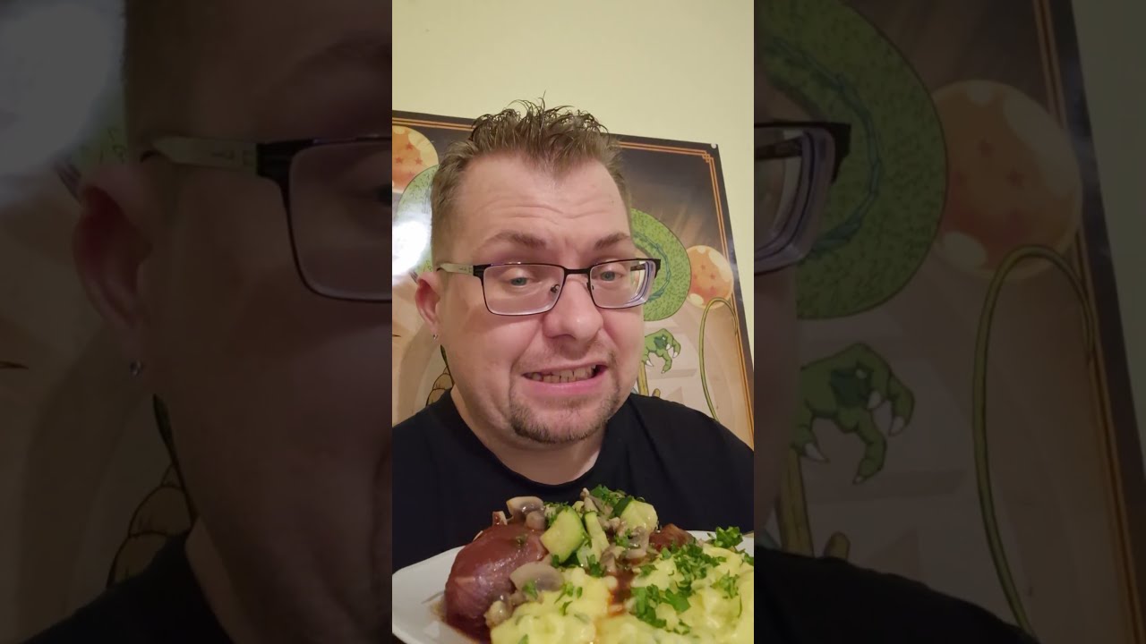 Frische geschmort Hänchen keulen mit frischen Püree und frischen zum ...