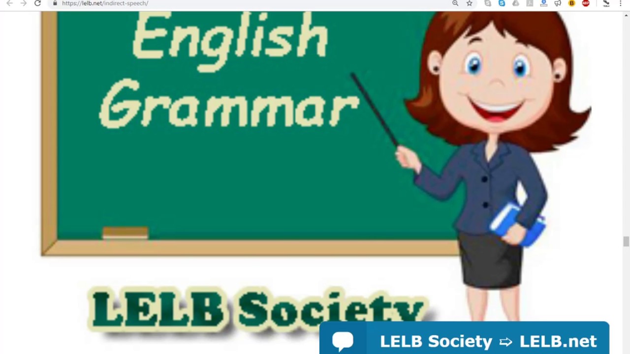 Indirect Speech in English - English Grammar for IELTS - LELB Society