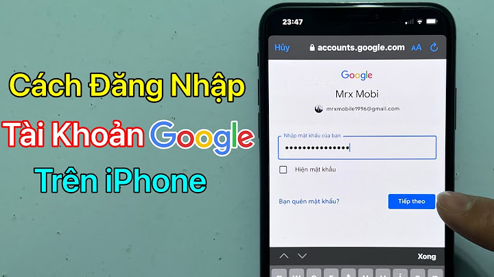 Đăng nhập gmail trên đt