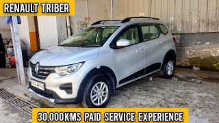 RENAULT TRIBER 30,000 KMS PAID SERVICE DONE | बिल ने जीता दिल! | TOTAL BILL DETAILS | sansCARi sumit