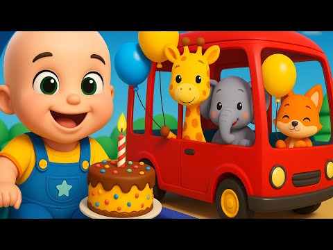 Wheels on the Birthday Bus 🥳 & More Wheels On The Bus Songs